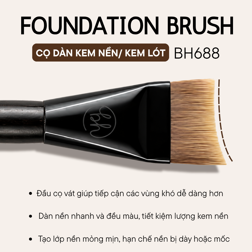  Cọ Tán Nền BH Cosmetics Foundation Brush BH688